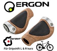 Ergon GP1-L Grand BioKork Gripshift Mtb Ville Tour Ebike Poignées L+R Courtes