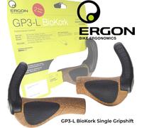 Ergon GP3-L Grips Simple Poignée Bio Liège Brun Avec Barends Embouts