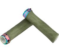 Ergon Poignées GE1 EVO Factory – Vert Frozen Moss avec colliers Oil Slick