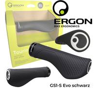 Ergon Poignées Vélo Ergo MTB Ébike Touring Confort Fitness GS1-S Evo Noires