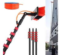 ErgonDesign Brosse de nettoyage avec manche télescopique pour nettoyage domestique et panneau solaire Tête rotative pour un nettoyage facile Portée extensible Poils durables