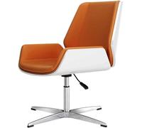 ErgonMidback Chaise de bureau pivotante réglable en hauteur et inclinaison en cuir PU rembourré design moderne confortable pour la maison et le bureau