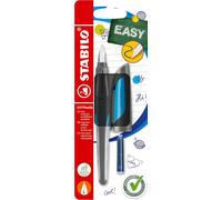 Ergonnomic Fountain Pen - Blister Pack Of 1 Refillable Fountain Pen - Special L Nib - Left-Handed - Black/Blue