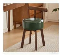 Ergonomic 360° Swivel Vanity Stool Chair with Backrest,High-Resilience Sponge Cushion,Upholstered Makeup Chair for Bedroom,Living Room,Office(Green)