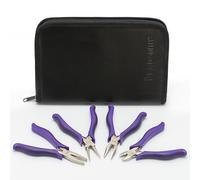 Ergonomic 4-Piece Plier Set with Purple Lapjoint by Beadsmith