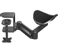 Ergonomic Arm Rest, 360° Swivel Computer Arm Support, Computer Desk Extension 342 mm, Adjustable Wrist Rest, Aluminium, Load 12 kg, Black
