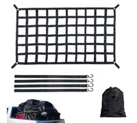 Ergonomic Cargo Net, For Trailer Heavy, Duty Cargo Net, Stretchable | Sturdy Adjustable Elastic, Trunk Storage Net, Portable with 4, Fixed Belt Ergonomic, For SUVs Cars, And Trucks