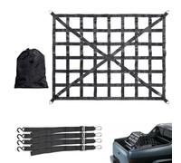 Ergonomic Cargo Net, For Trailer Heavy, Duty Cargo Net, Stretchable | Sturdy Adjustable Elastic, Trunk Storage Net, Portable with 4, Fixed Belt Ergonomic, For SUVs Cars, And Trucks