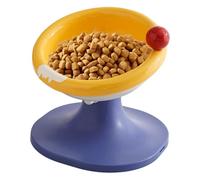 Ergonomic Cat Bowl, Adjustable Height Cat Feeder, Deep Ceramic Pet Dish for Small Breeds, Easy Eating Elevated Design, Suitable for Indoor Apartment Use