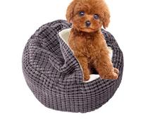 Ergonomic Dog Bed - Round Plush Cat Shelter, Enclosed Puppy Beds with Blanket Cover, Warm Cushion Kitten Bed, Comfort Resting Pet Shelter, Cat Cave Ideal for Indoor Bedroom Small Pets