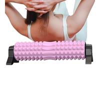 Ergonomic Foam Roller Stick Tissue Massager, Portable Muscle Recovery Tool, Ideal for Sports, Yoga, Fitness, Gym, Physical Therapys, and Daily Exercise Recovery Routine, 53x18cm Pink Black
