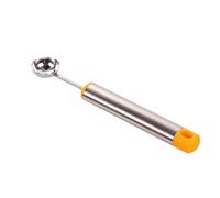 Ergonomic Handle Watermelon Scooper - Stainless Steel Kitchen Scooper, Food-grade Fruit Spoon with Precision Carving Head, Heavy Duty Baller for Home Kitchen Ice Cream Sorbet Meatball