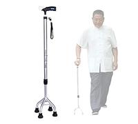 Ergonomic Lightweight Adjustable Walking Embrunches for Men/Women, Four Prong Sturdy Aluminium Voyage Aide décorer Aqiong