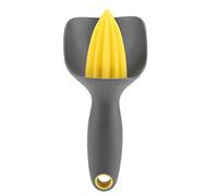 Ergonomic Manual Lemon Sbeezer Juiceur pour chaux orange légère mini-taille matériau PP de qualité alimentaire facile à utiliser et à nettoyer les poignées non glissantes noires (Gris noir)