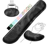 Ergonomic Memory Foam Keyboard Wrist Rest Mouse Wrist Rest Support Gel Elbow Pad with Non-Slip PU Base for Office Gamer Computer MAC