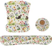 Ergonomic Memory Foam Mouse Pad and Keyboard Set for PC/Laptop/Laptop/Computer Gaming and Desktop,Non-Slip,Easy to Type and