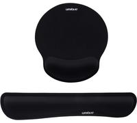 Ergonomic Mouse Pad and Keyboard Wrist Support Memory Foam Wrist Support Non-Slip Base Waterproof for Computer,Laptop (Black)