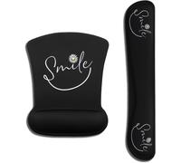 Ergonomic Mouse Pad with Gel Cushion for Keyboard and Hand Rest-Black