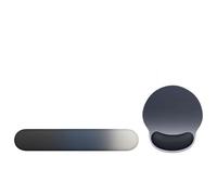 Ergonomic Mouse Pad Wrist Support Set, Memory Foam Keyboard Rest, Non-Slip Base Mousepad Gradient Blue Repose-poignet bureau(Blue-black)