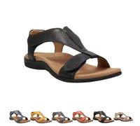 Ergonomic Orthopedic Sandals Women for Pain Relief Women Arch Support Sandals Orthopedic Walking Comfortable Shoe (Black, Adulte, 38, Numérique, Système Taille Chaussures EU, Moyen)