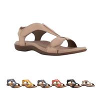 Ergonomic Orthopedic Sandals Women for Pain Relief Women Arch Support Sandals Orthopedic Walking Comfortable Shoe (Beige, Adulte, 38, Numérique, Système Taille Chaussures EU, Moyen)