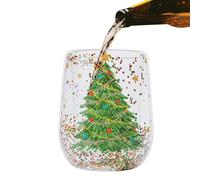 Ergonomic Tasse à, café en verre, tasse à eau, en verre transparent | Compact Thé les, vacances de Noël, Amateurs de café, du Cacao, chaud Infusion froide, Boisson glacée Petit-déjeun