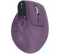 Ergonomic Triple-Connect Wireless Mouse, with 57° Handshake Grip, Tri-Mode Wireless & Wired Connectivity, Multi-Device Bluetooth & 2.4g Connectivity, for Laptop/Pc/Mac (Purple)