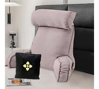 Ergonomique Oreiller de Lecture pour Lit/Coussin de Lecture avec accoudoir,coussin de dossier de lecture avec Cou Amovible et Housse Amovible,Coussin Support Lombaire pour Jouer,se Détendre,Lire