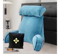 Ergonomique Oreiller de Lecture pour Lit/Coussin de Lecture avec accoudoir,coussin de dossier de lecture avec Cou Amovible et Housse Amovible,Coussin Support Lombaire pour Jouer,se Détendre,Lire