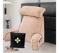 Ergonomique Oreiller de Lecture pour Lit/Coussin de Lecture avec accoudoir,coussin de dossier de lecture avec Cou Amovible et Housse Amovible,Coussin Support Lombaire pour Jouer,se Détendre,Lire