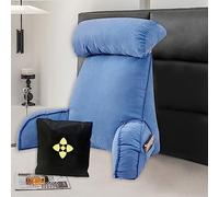 Ergonomique Oreiller de Lecture pour Lit/Coussin de Lecture avec accoudoir,coussin de dossier de lecture avec Cou Amovible et Housse Amovible,Coussin Support Lombaire pour Jouer,se Détendre,Lire