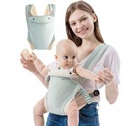 Ergonomique Porte Bébé Koala, Ajustable Porte Poupée Porte Bebe, pour Nouveau-né et Bébé de 0 à 15kg Doux Physiologique Echarpe de Portage Bebe -bleu