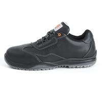 Ergos Bari ESD S3 SRC | Chaussures de Sécurité/Basket de sécurité | Chaussures Sport Type Tennis | Semelle antiglisse | Antiperforation | Extrêmement Confortable | Unisexe | Noir | Certifié CE | 44