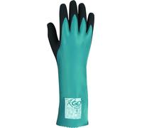 Ergos Gants De Protection Chimique | 6 Paires | Protège Contre Les Risques Chimiques Type B | Grip Supérieur R'Go Grip | Étanche | Taille 8-11 | Turquoise/Noir | Certifié CE
