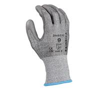 Ergos Gants De Sécurité Contre Les Coupures |10 Paires | Protège Contre Les Risques Intermédiaires De Coupure Niveau B | Robuste Et Résistant | Taille 6-12 | Gris | Certifié CE