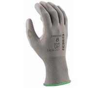 Ergos Gants De Sécurité | Protège Contre Les Risques Mécaniques | Adhérence Et Dextérité | Idéal Pour Les Travaux De Précision | Taille 6-11 | Gris | Paquet De 12 Paires | Certifié CE
