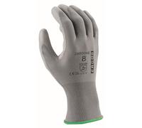 Ergos Gants De Sécurité | Protège Contre Les Risques Mécaniques | Adhérence Et Dextérité | Idéal Pour Les Travaux De Précision | Taille 6-11 | Gris | Paquet De 12 Paires | Certifié CE