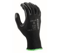 Ergos Gants De Travail De Sécurité |12 Paires | Protège Contre Les Risques Mécaniques | Grip Supérieur Milieu Gras/Huileux | Taille 6-11 | Noir | Certifié CE