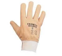 Ergos Gants de Travail En Cuir |12 Paires | Protège Contre Les Risques Mécaniques | Idéal En Millieux Humides | Confort & Souplesse | Taille 7-11 | Paille | Certifié CE