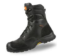 Ergos Montana 3 S3 SRC | Chaussures de Sécurité Montantes | Type Rangers de Sécurité | Semelle en Composite Antiperforation & Vibram pour Adhérence Renforcée | Antidérapante | Mixte | Noir | 37