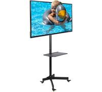 Ergosolid Falco-22 - Pied a roulettes réglable pour TV LCD LED 48cm -94cm (19-37) jusqu'a 20 kg Inclinaison Pivot