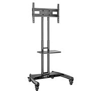 Ergosolid Chariot TV Meuble Télé Support avec Roulette Pied Pivotant et Réglable en Hauteur de 32 à 70 Pouces VESA Max de 600 x 400 mm Capacité Max de 45,5 kg AVA1500B-2020