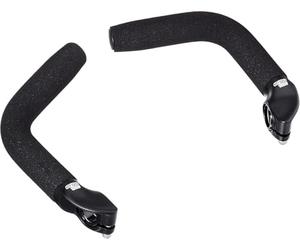 ergotec 50011001 Evo-Touring Embouts de cintre Aluminium AL6061-T6 avec grip soft Noir L