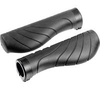 ergotec 61610001 Poignées à visser MTB / ATB Kyoto, Kraton et gel, 133 mm, Ø 22 mm, noir (1 paire)