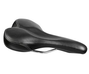 ergotec 68006001 Selle en Cuir Comfort avec Monture en Acier Noir Taille M