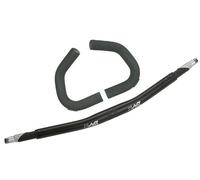 ergotec AHS-Basic Sport 25.4 Cintre Aluminium AL6061-T6 avec embouts de cintre inclus, grips Classic et Soft Argent/Sable