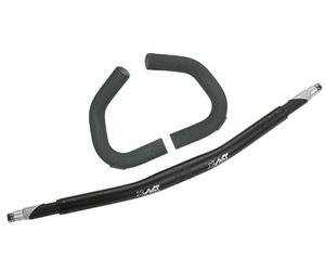 ergotec AHS-Basic Sport 25.4 Cintre Aluminium AL6061-T6 avec embouts de cintre inclus, grips Classic et Soft Argent/Sable