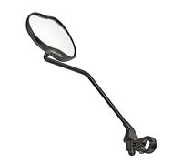 Ergotec Miroir, M-99 LV, 121 x 78-66 mm, surface de rétroviseur, alliage/acier, sablé noir, montage gauche, bras long, grand miroir pour vélo, vélo