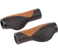 ergotec Poignées à visser MTB / ATB Aero 2, Kraton et liège, 132 mm, Ø 22 mm, noir/brun (1 paire)