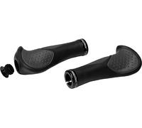 ergotec Poignées ergonomiques MTB / ATB Frisco 2, silicone, 140 mm, noir/gris (1 paire)